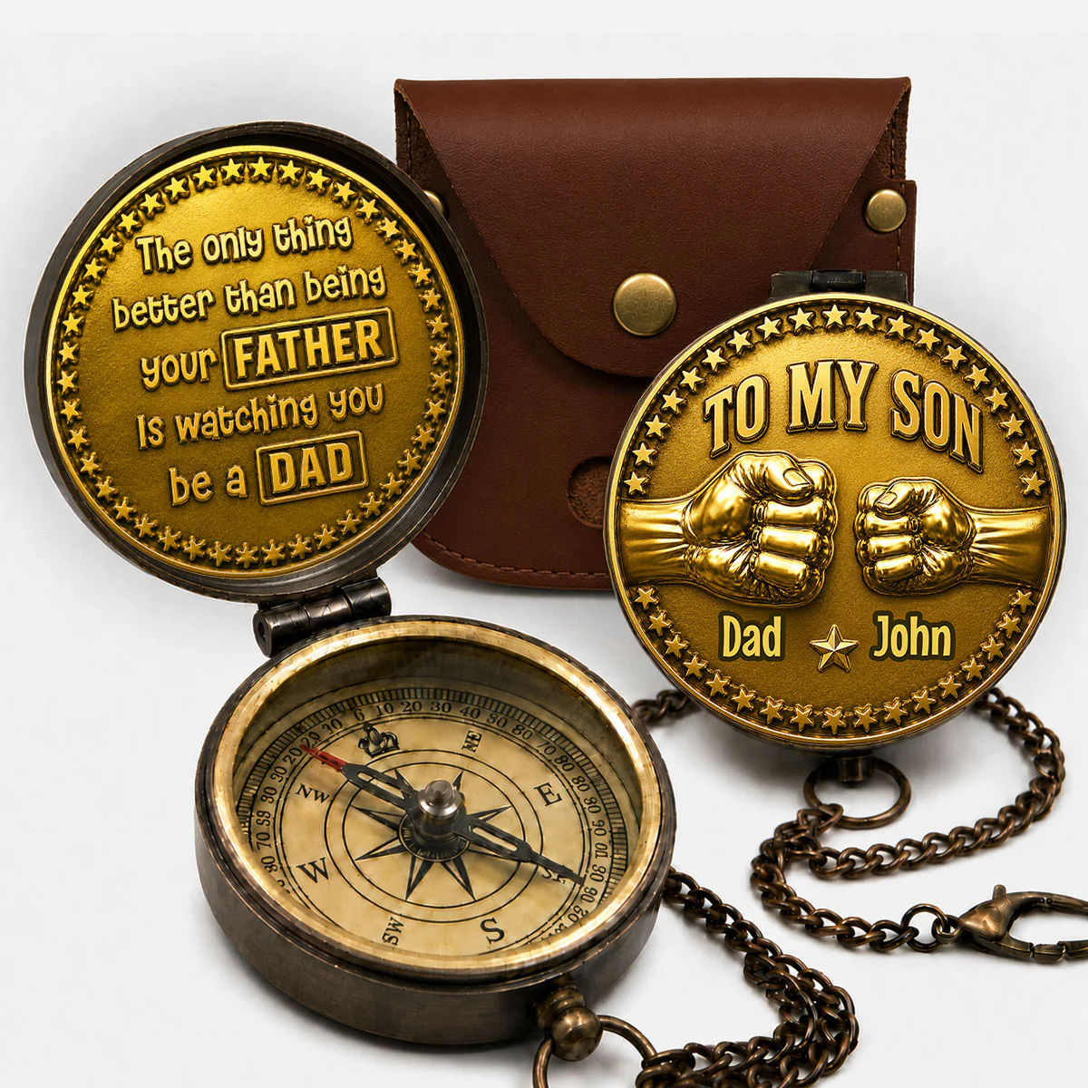 Being A Dad - Personalized Custom Pocket Compass