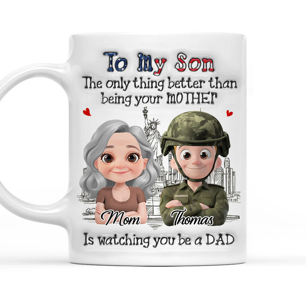 Being A Dad Version 2 - Personalized Custom 3D Inflated Effect Mug