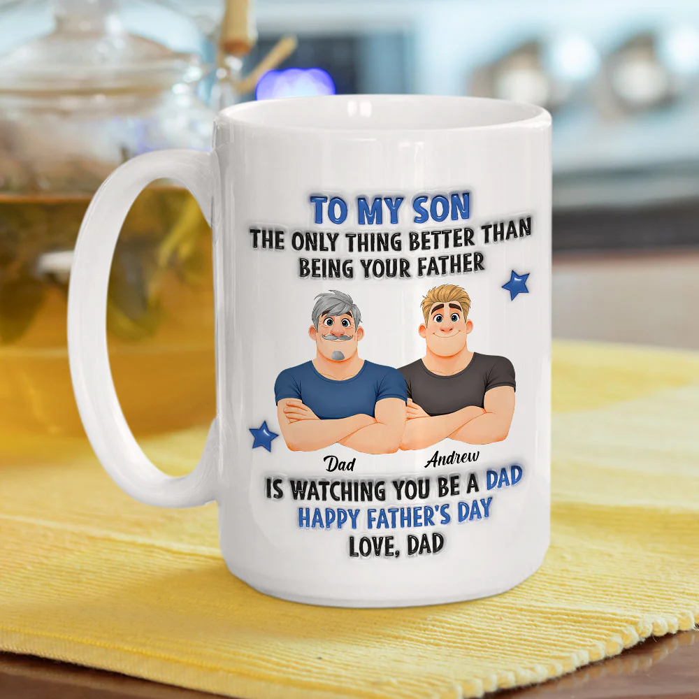 Being A Father - Personalized Custom 3D Inflated Effect Mug - Image 2