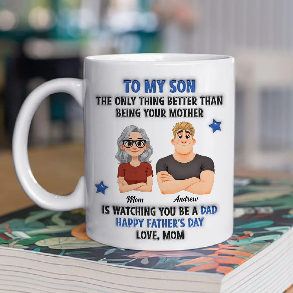 Being A Father - Personalized Custom 3D Inflated Effect Mug - Image 5