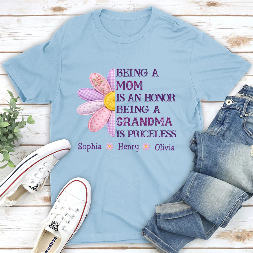 Being A Grandma - Personalized Custom Shirt - Image 4