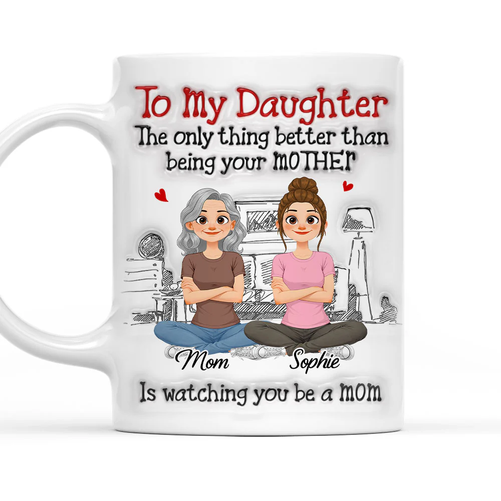 Being A Mom Mum - Personalized Custom 3D Inflated Effect Mug