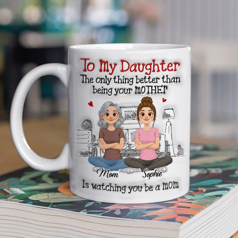 Being A Mom Mum - Personalized Custom 3D Inflated Effect Mug - Image 2