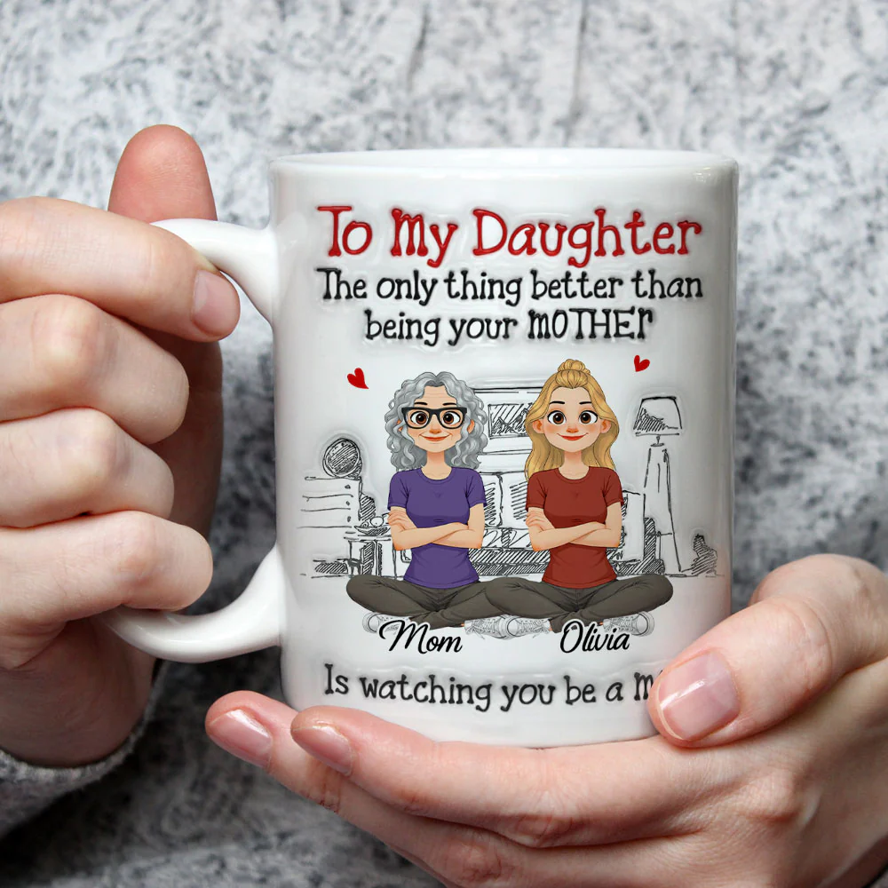 Being A Mom Mum - Personalized Custom 3D Inflated Effect Mug - Image 3