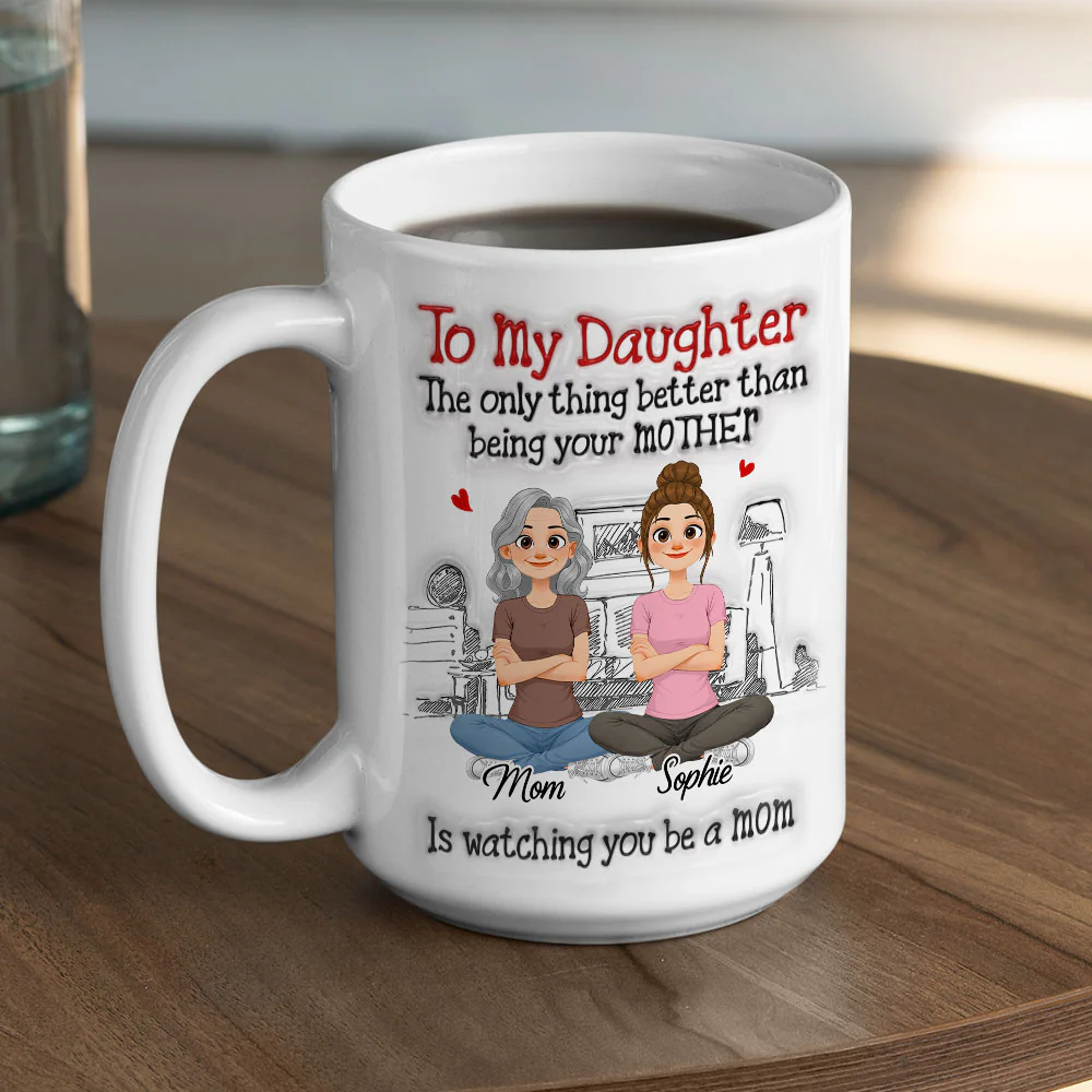 Being A Mom Mum - Personalized Custom 3D Inflated Effect Mug - Image 5