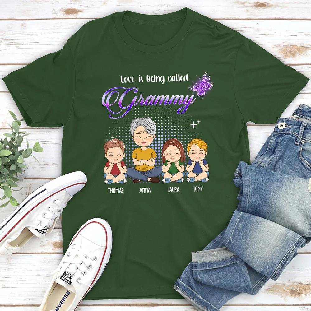 Being Called Grandma - Personalized Custom Unisex T-shirt - Image 3