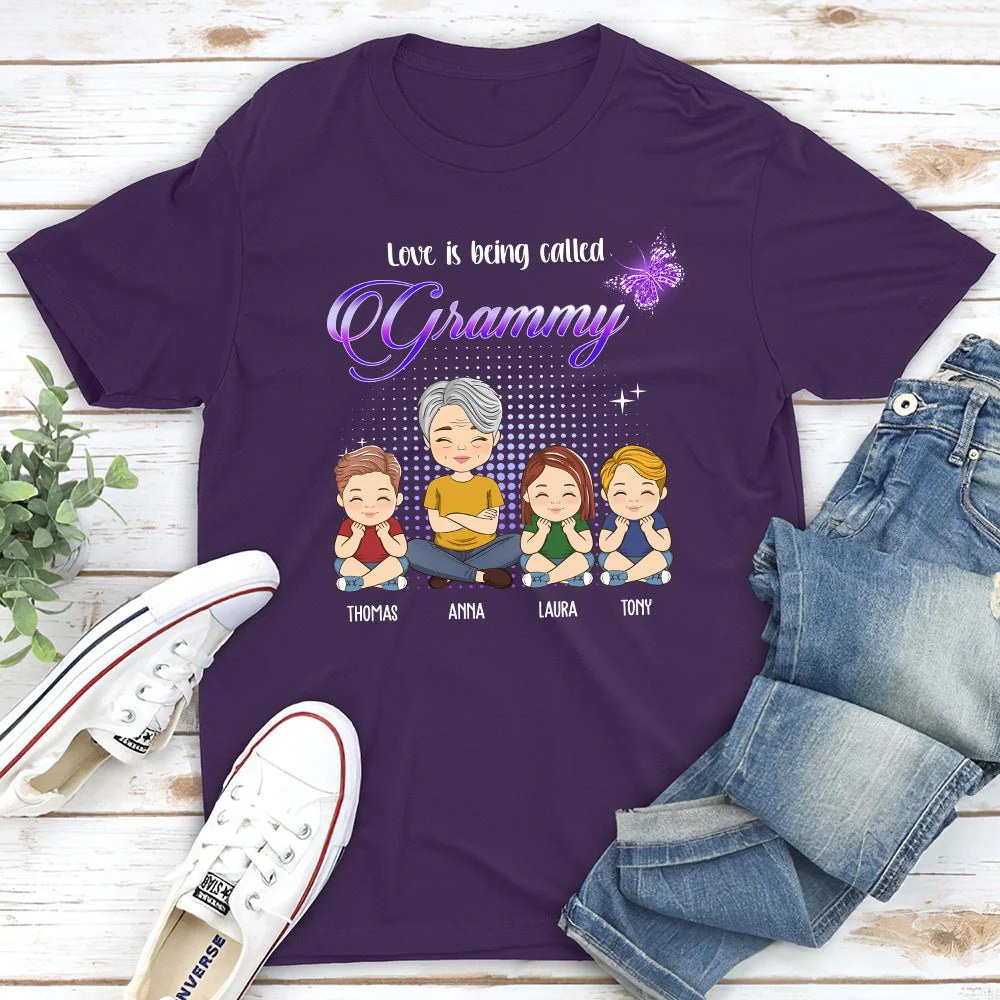 Being Called Grandma - Personalized Custom Unisex T-shirt - Image 4