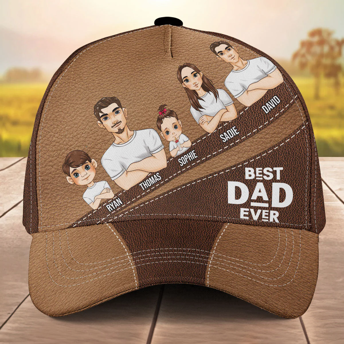 Being Dad Being Papa - Personalized Classic Cap - Image 3