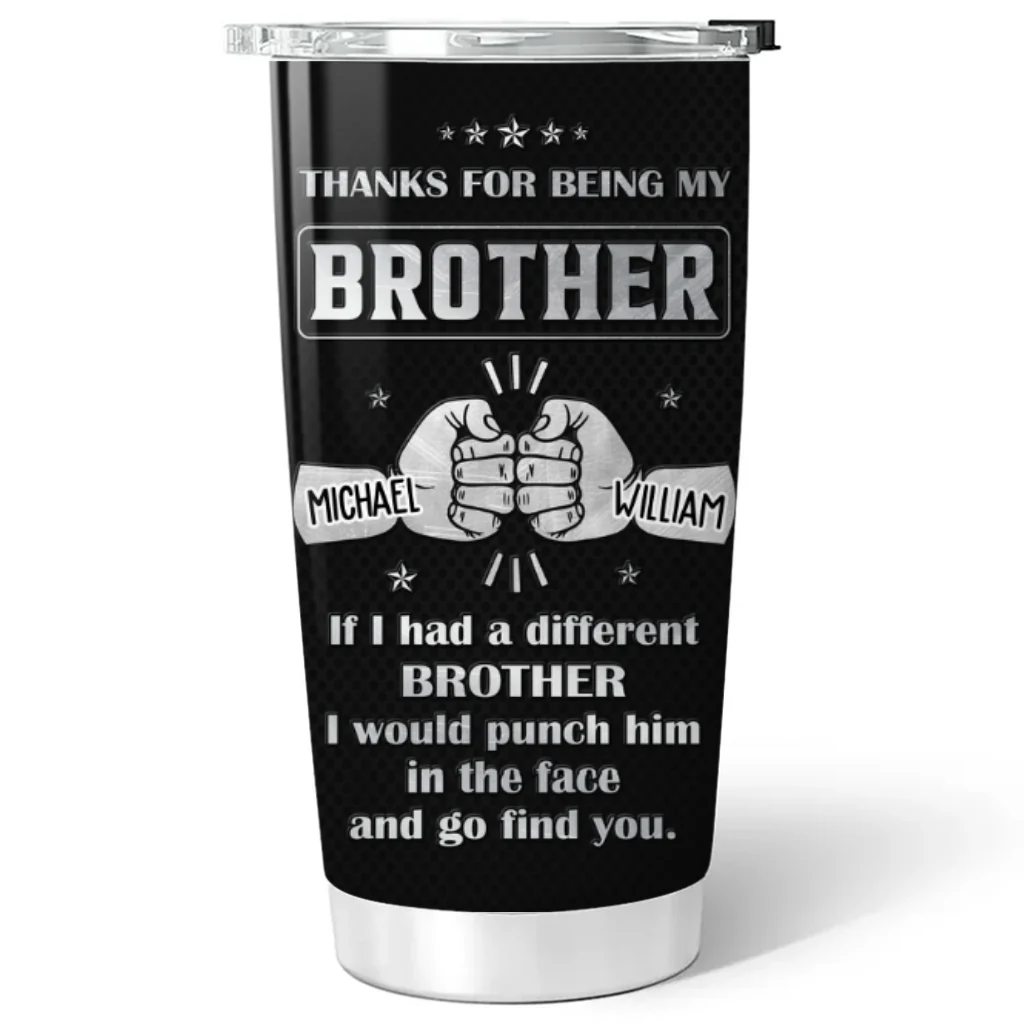 Being My Brother - Personalized Custom Tumbler - Image 6