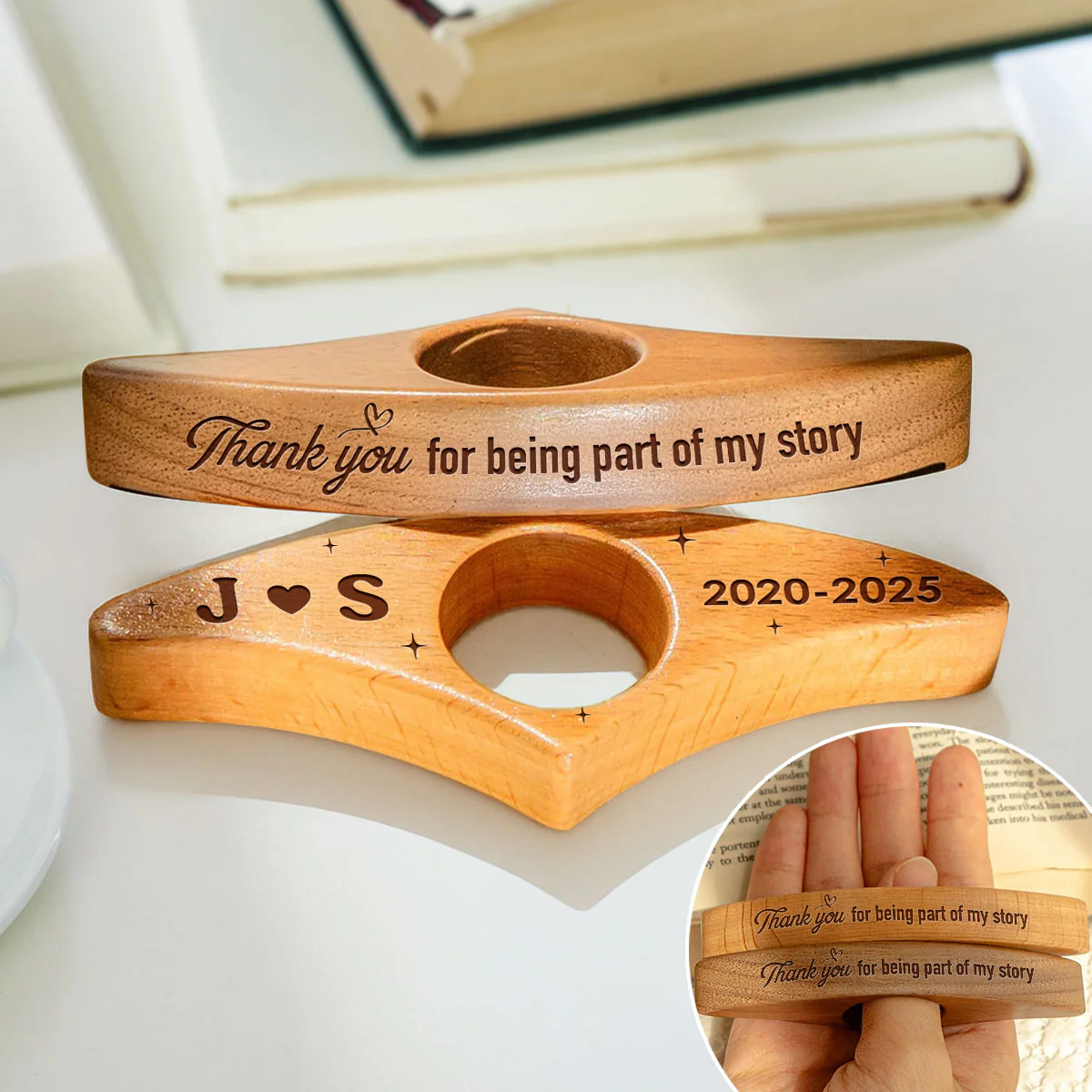 Being Part Of My Story - Personalized Custom Book Page Holder - Image 2