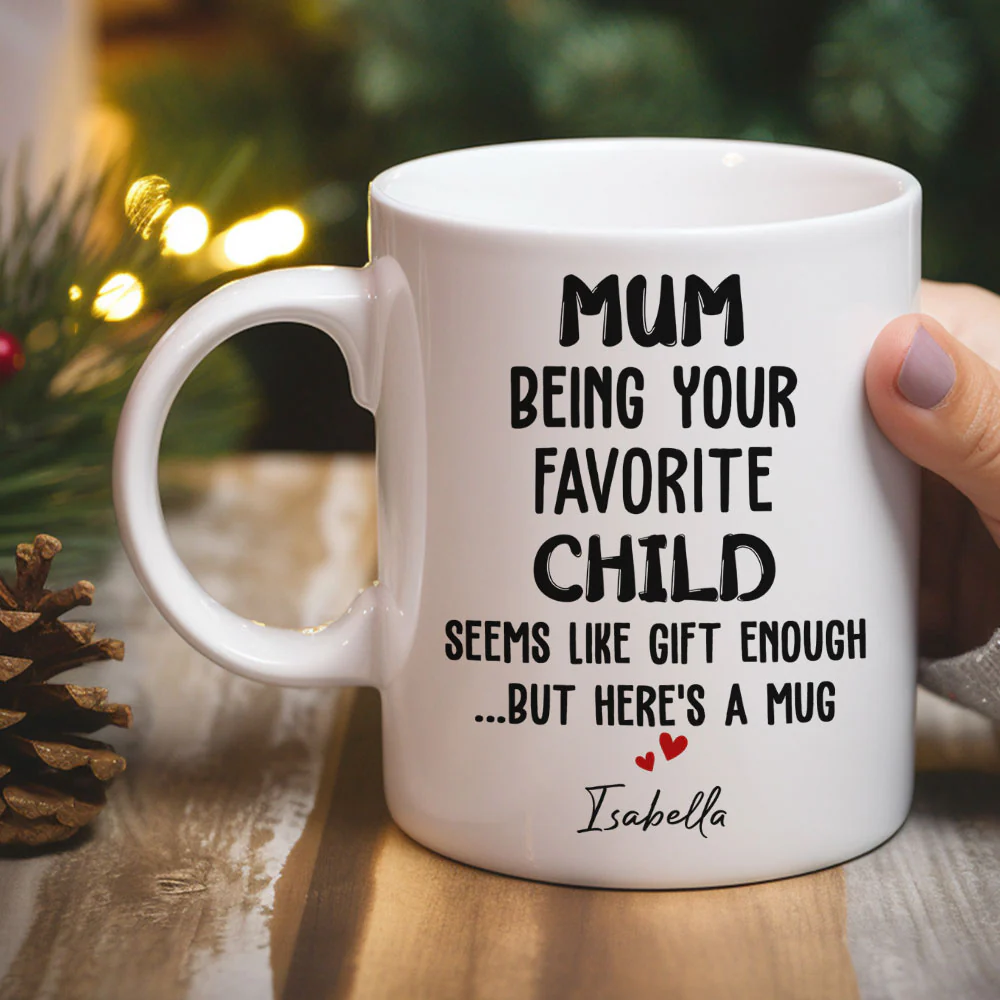 Being Your Child Seems Like A Gift - Personalized Custom Coffee Mug - Image 3