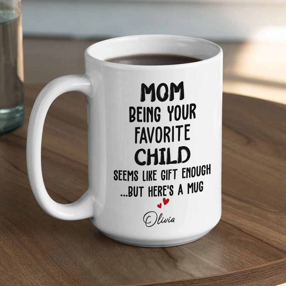 Being Your Child Seems Like A Gift - Personalized Custom Coffee Mug - Image 4