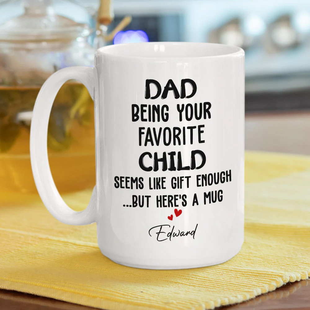 Being Your Child Seems Like A Gift - Personalized Custom Coffee Mug - Image 5