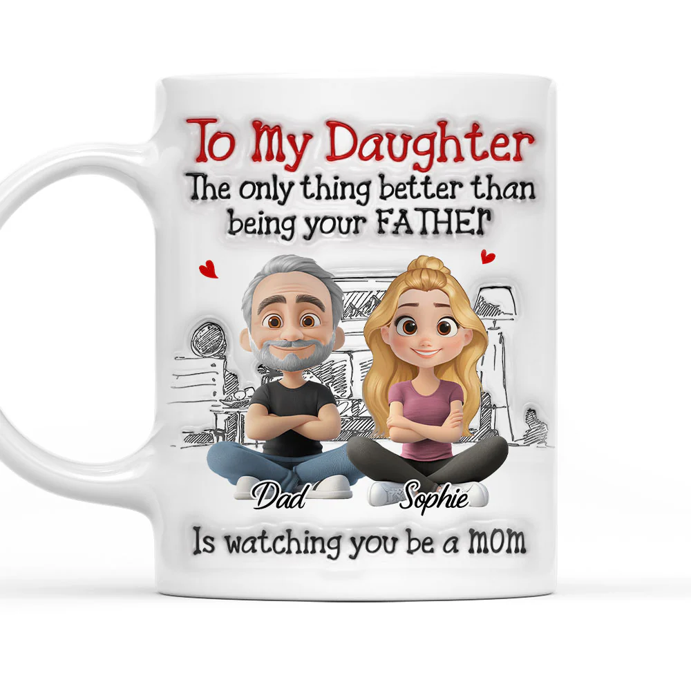 Being Your Father Cartoon - Personalized Custom 3D Inflated Effect Mug