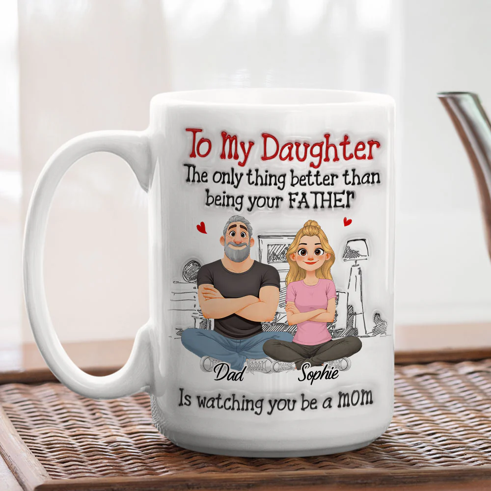 Being Your Father - Personalized Custom 3D Inflated Effect Mug - Image 6