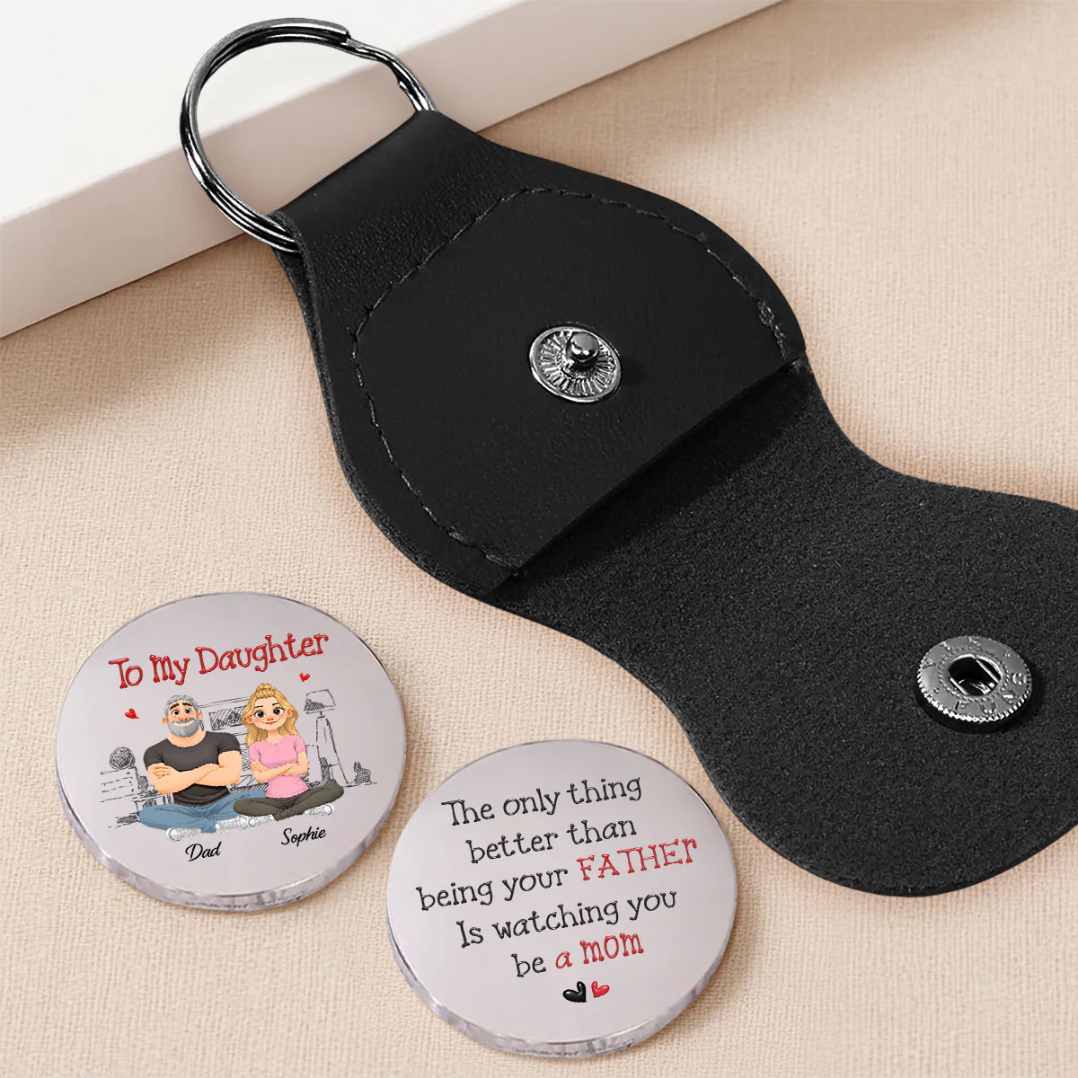 Being Your Father - Personalized Custom 3D Inflated Effect Pocket Hug - Image 2