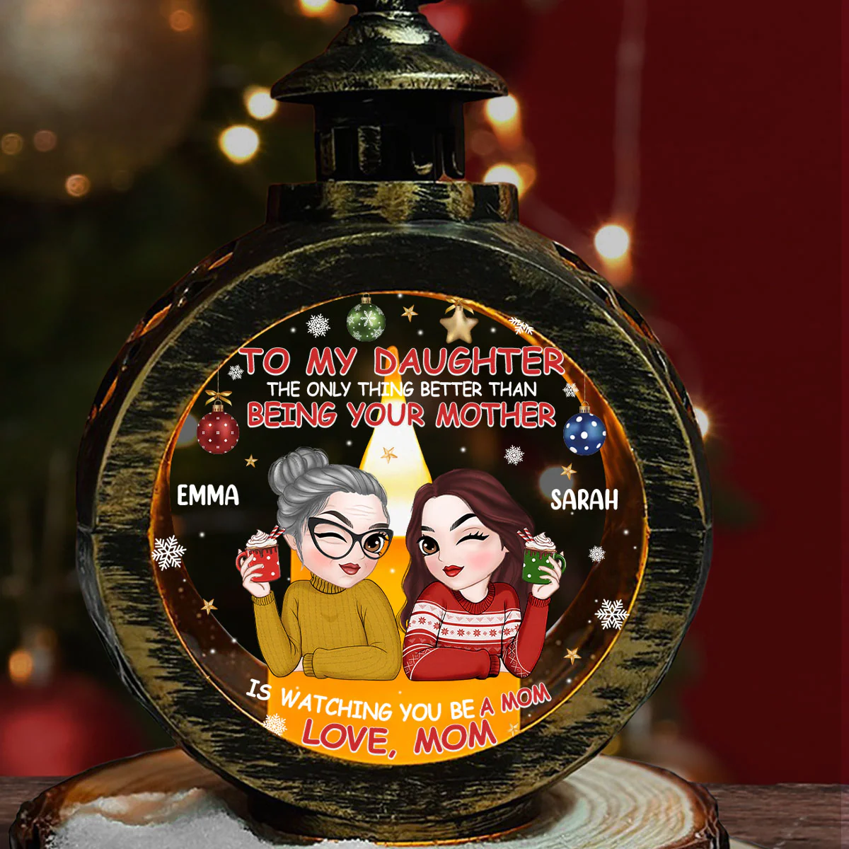 Being Your Mother - Personalized Custom Christmas Lantern