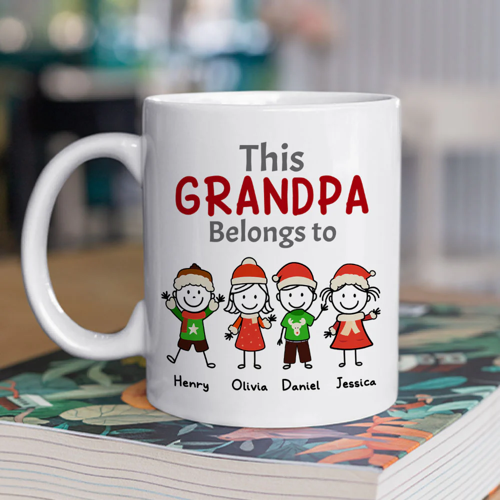 Belongs To My Grandkids - Personalized Custom Coffee Mug - Image 2
