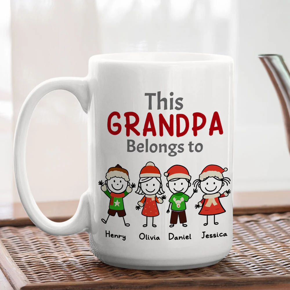 Belongs To My Grandkids - Personalized Custom Coffee Mug - Image 3