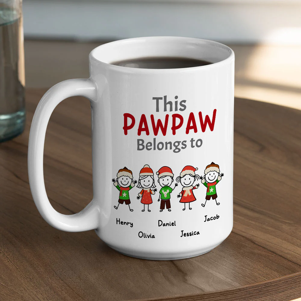 Belongs To My Grandkids - Personalized Custom Coffee Mug - Image 4