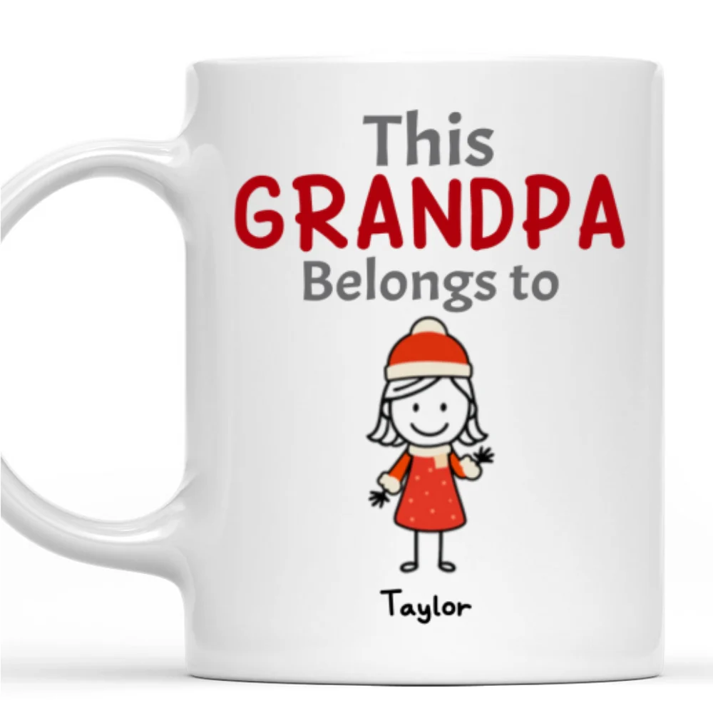 Belongs To My Grandkids - Personalized Custom Coffee Mug - Image 6