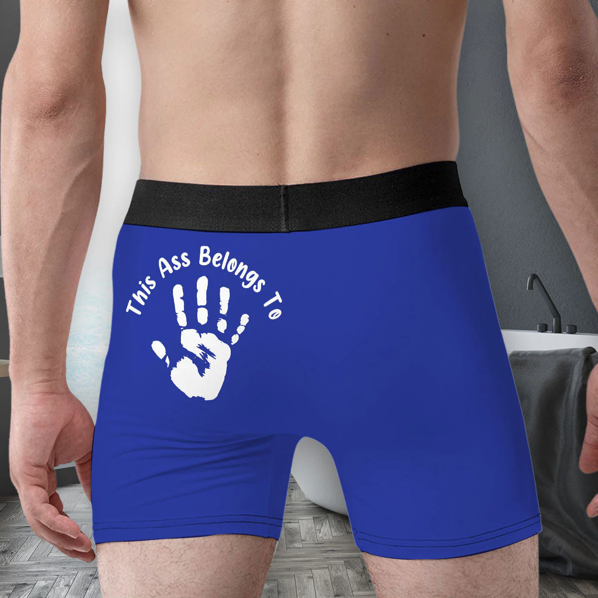 Belongs To My Wife - Personalized Photo Men's Boxer Briefs - Image 3