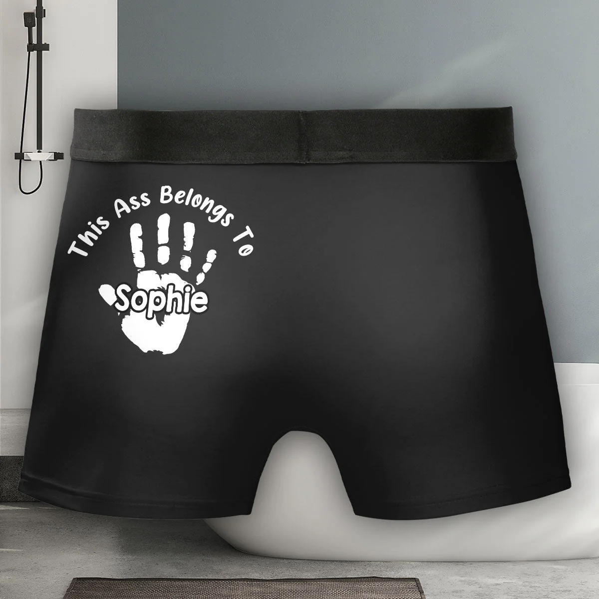 Belongs To My Wife - Personalized Photo Men's Boxer Briefs - Image 4