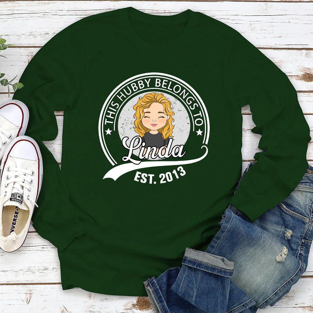 Belongs To - Personalized Custom Long Sleeve T-shirt - Image 3