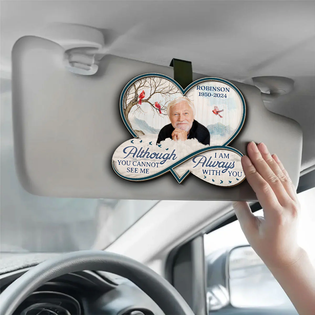 Beside me -  Personalized Custom Car Visor Clip - Image 3
