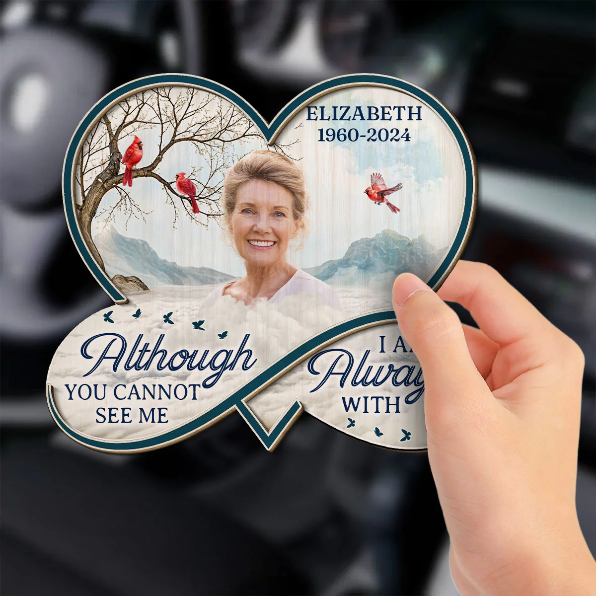 Beside me -  Personalized Custom Car Visor Clip - Image 4