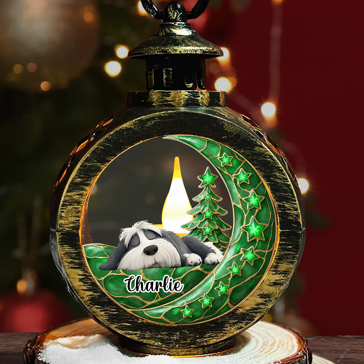 Beside Pearl Of You - Personalized Custom 3D Effect Christmas Lantern