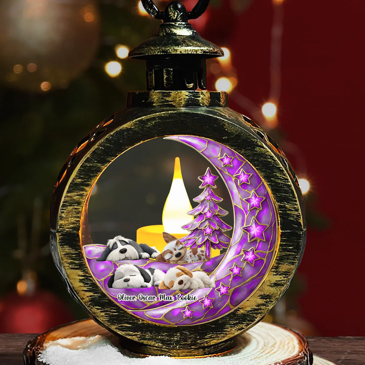 Beside Pearl Of You - Personalized Custom 3D Effect Christmas Lantern - Image 6