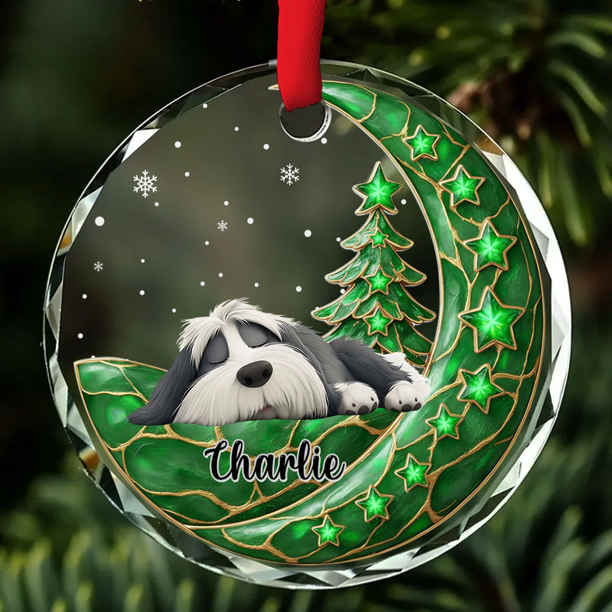 Beside Pearl Of You - Personalized Custom 3D Effect Glass Ornament