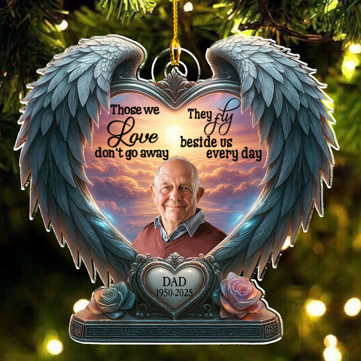 Beside Us Everyday - Personalized Custom Acrylic Ornament - Image 2