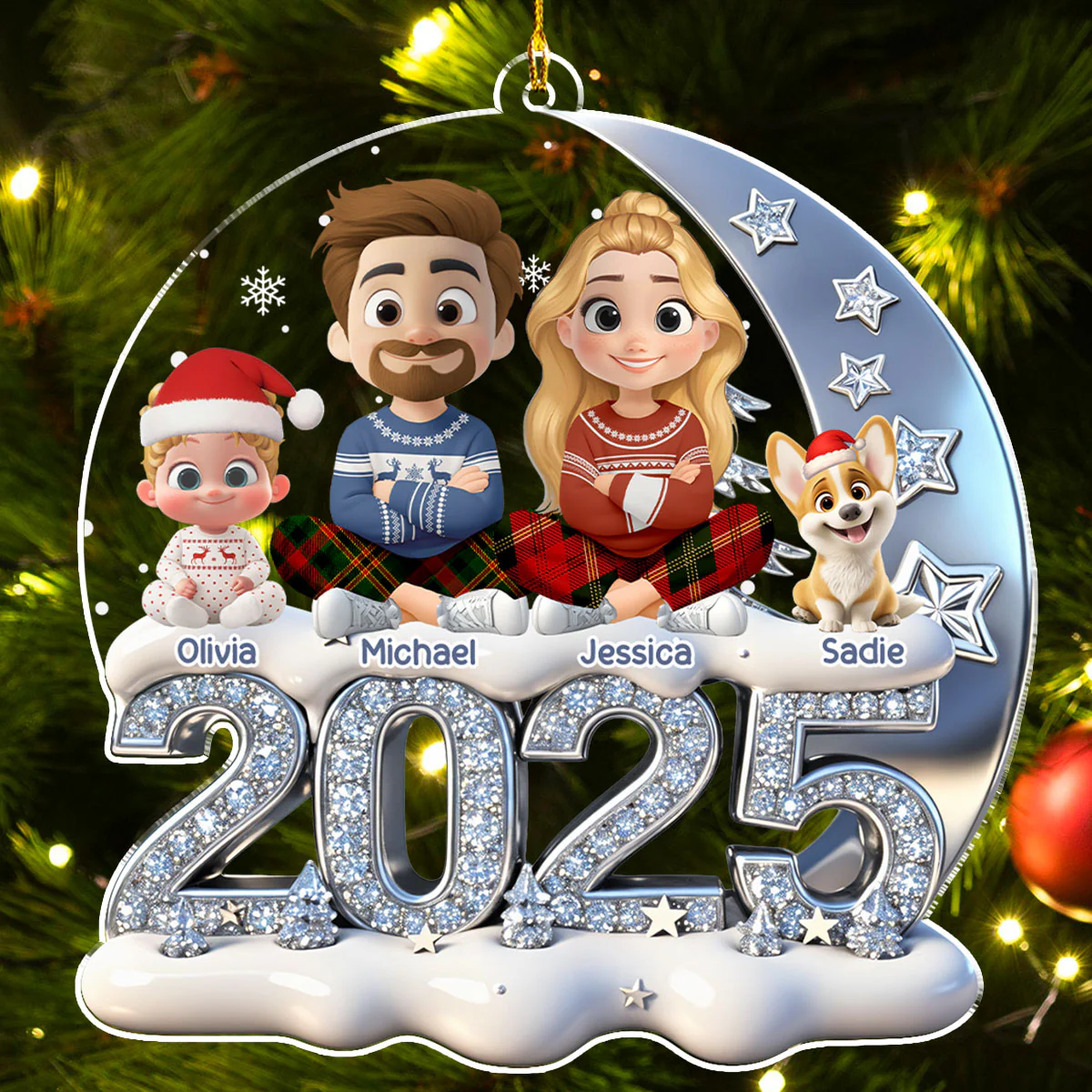 Beside You - Personalized Custom 3D Effect Acrylic Ornament - Image 3