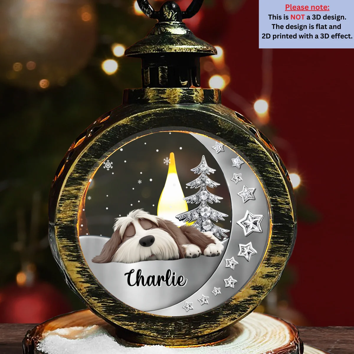 Beside You - Personalized Custom 3D Effect Christmas Lantern - Image 6