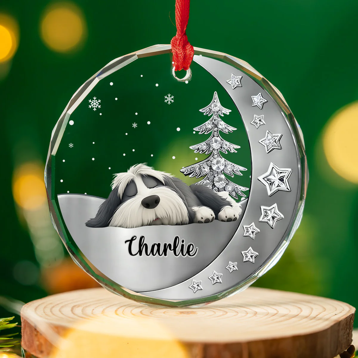 Beside You - Personalized Custom 3D Effect Glass Ornament - Image 3