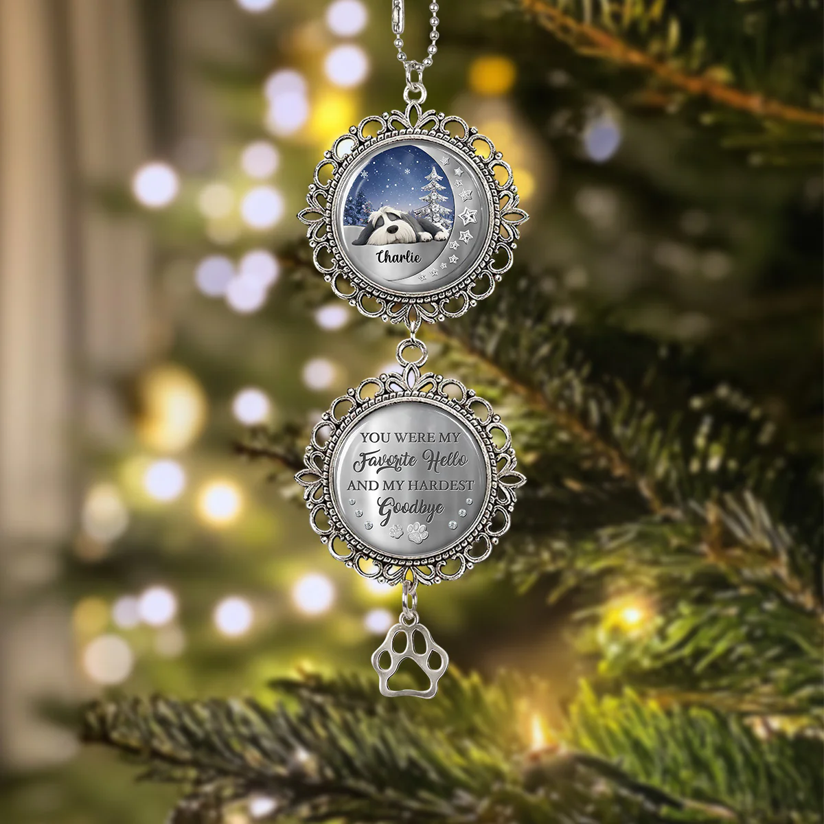 Beside You - Personalized Custom Charming Ornament - Image 2