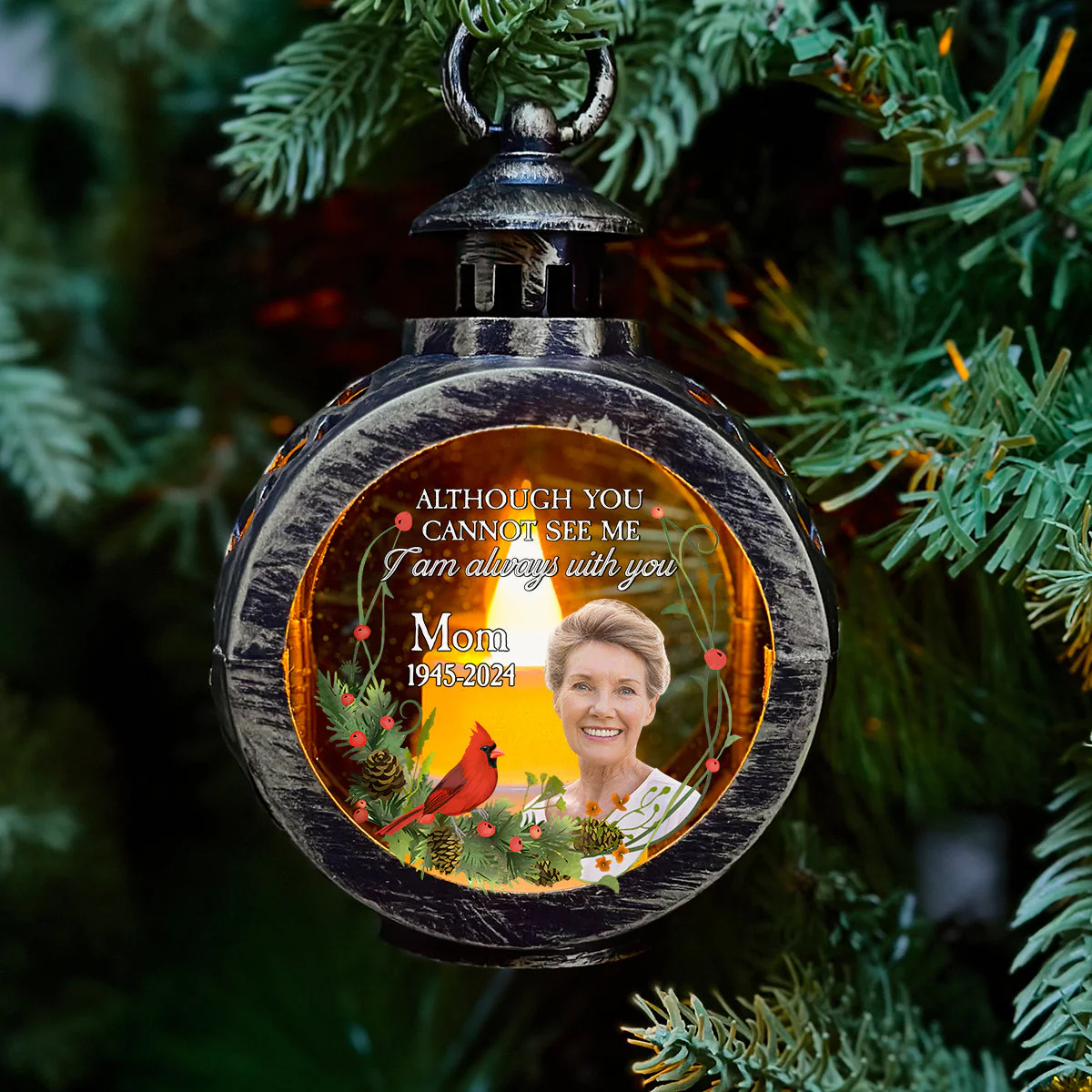 Beside You - Personalized Custom Christmas Lantern - Image 2