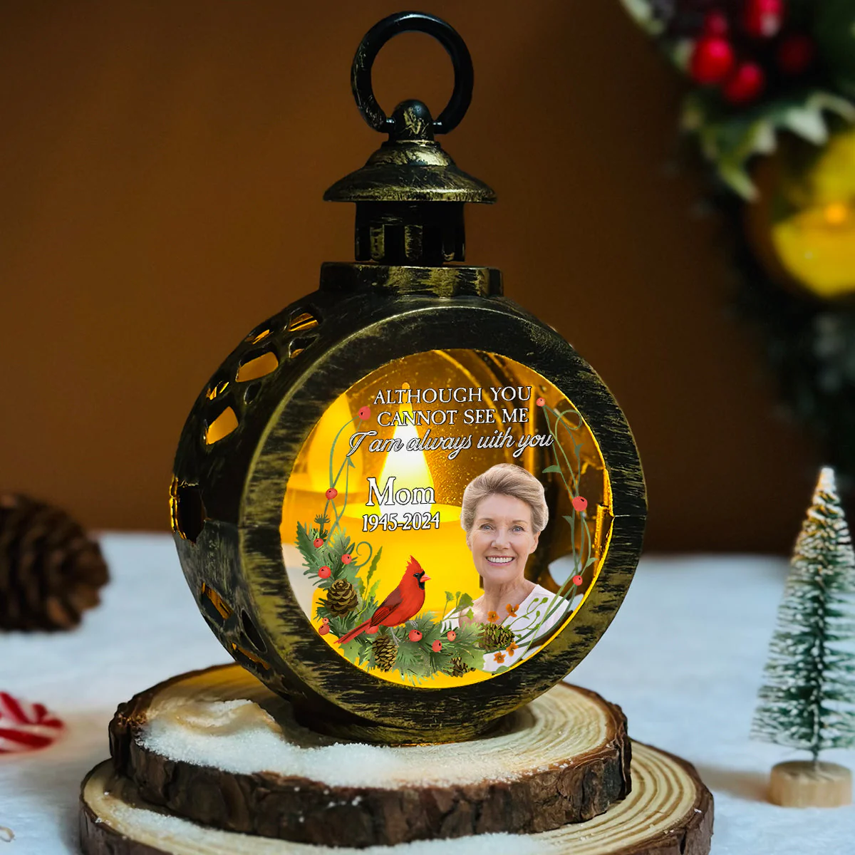 Beside You - Personalized Custom Christmas Lantern - Image 5