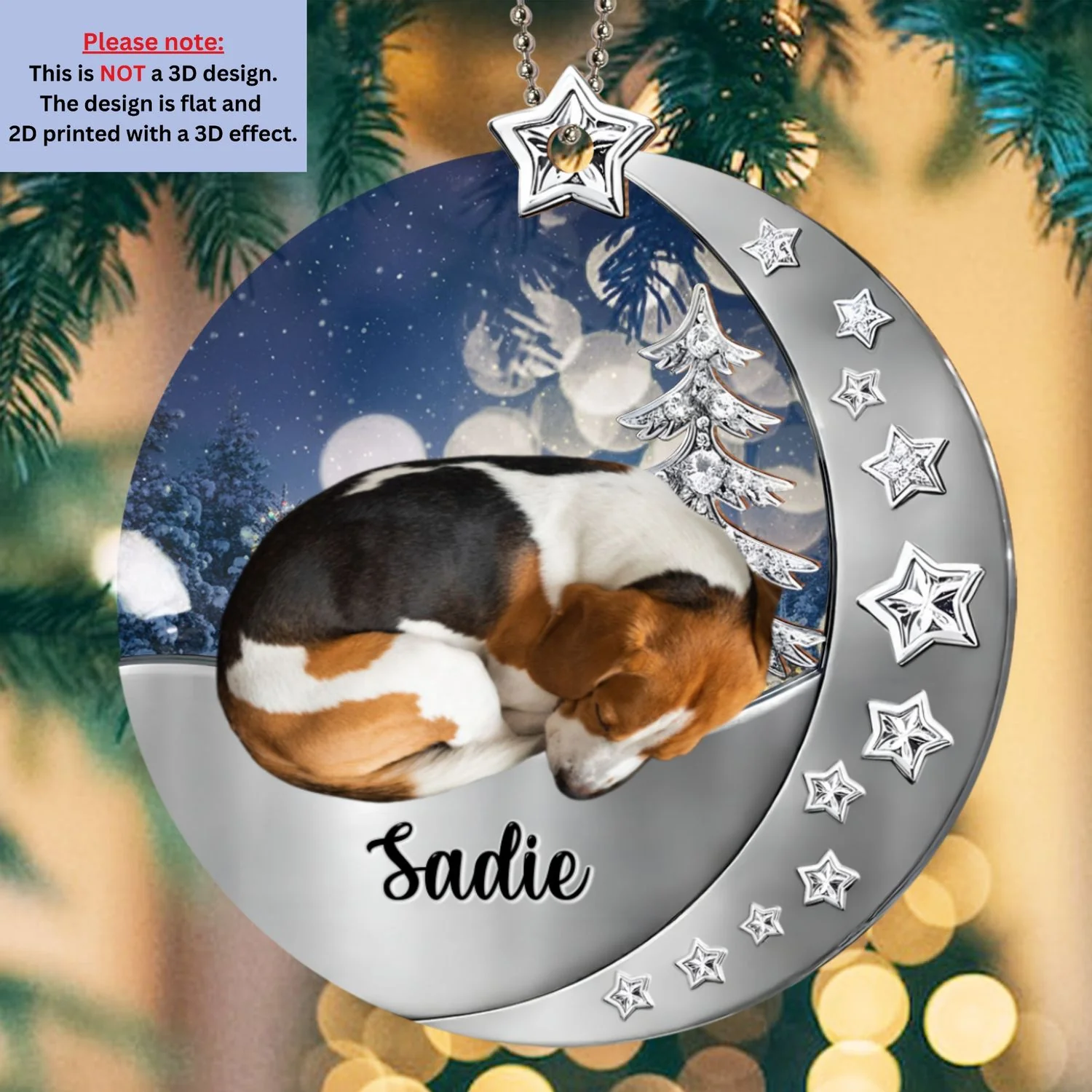Beside You Photo - Personalized Custom 3D Effect Suncatcher Ornament - Image 2