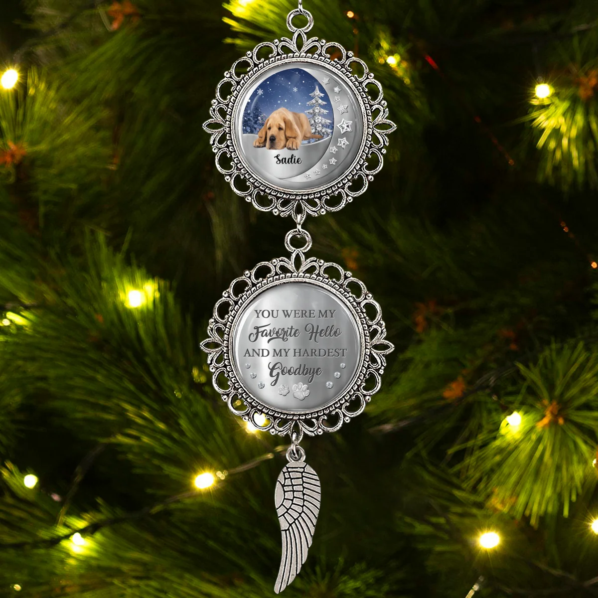 Beside You Photo - Personalized Custom Charming Ornament - Image 3