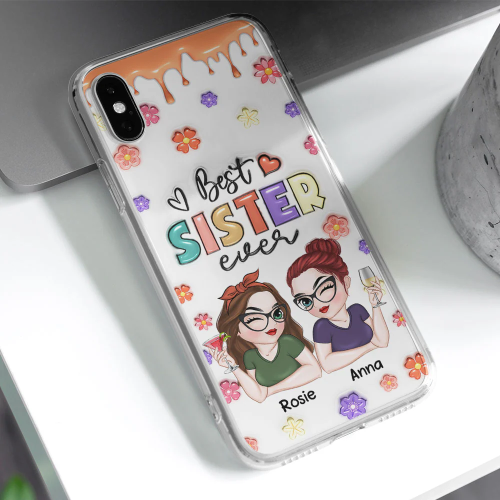 Best Bestie Ever - Personalized Custom 3D Inflated Effect Phone Case - Image 3