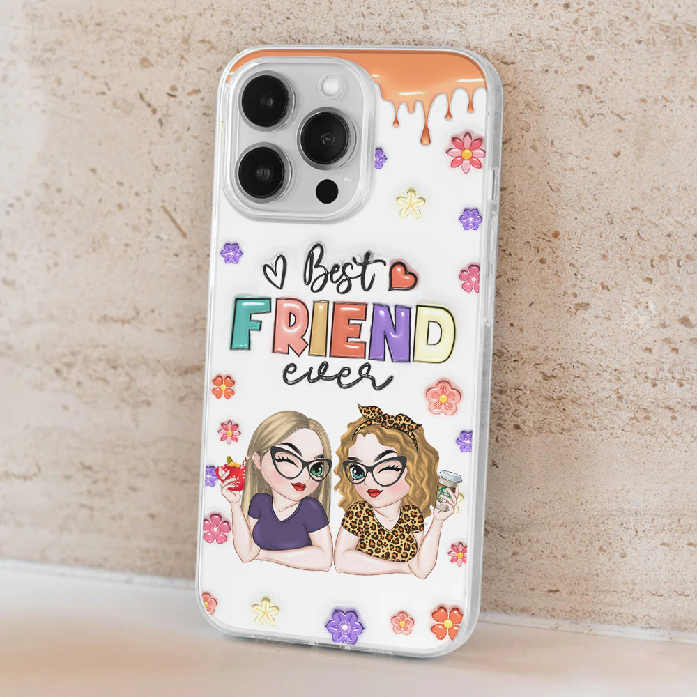 Best Bestie Ever - Personalized Custom 3D Inflated Effect Phone Case - Image 5