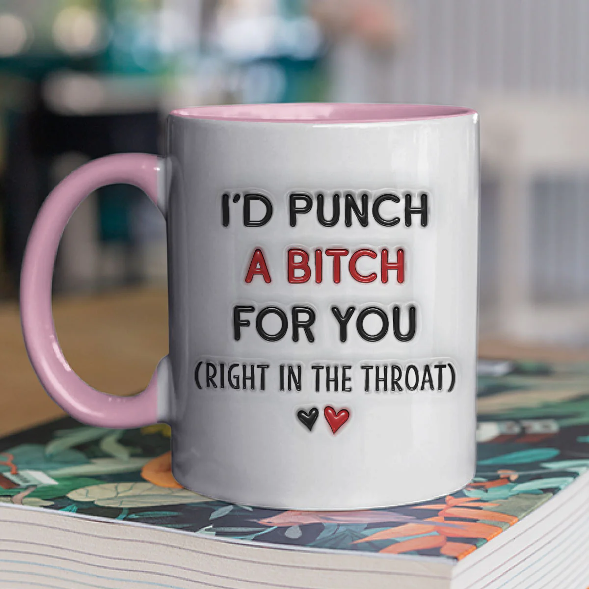 Best Besties - Personalized Custom 3D Inflated Effect Accent Mug - Image 3