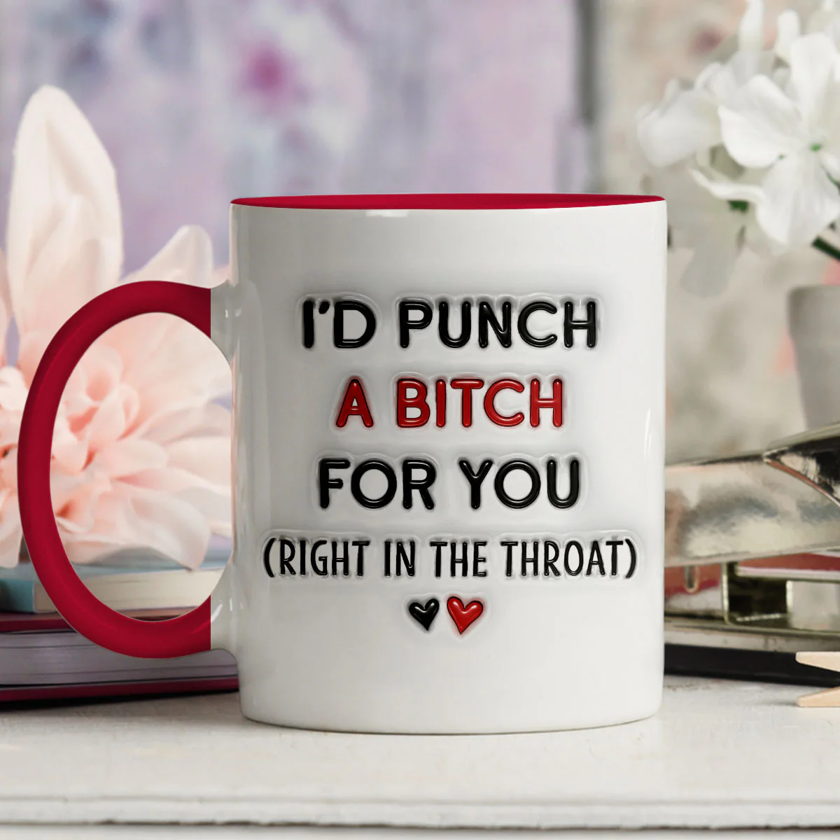 Best Besties - Personalized Custom 3D Inflated Effect Accent Mug - Image 5
