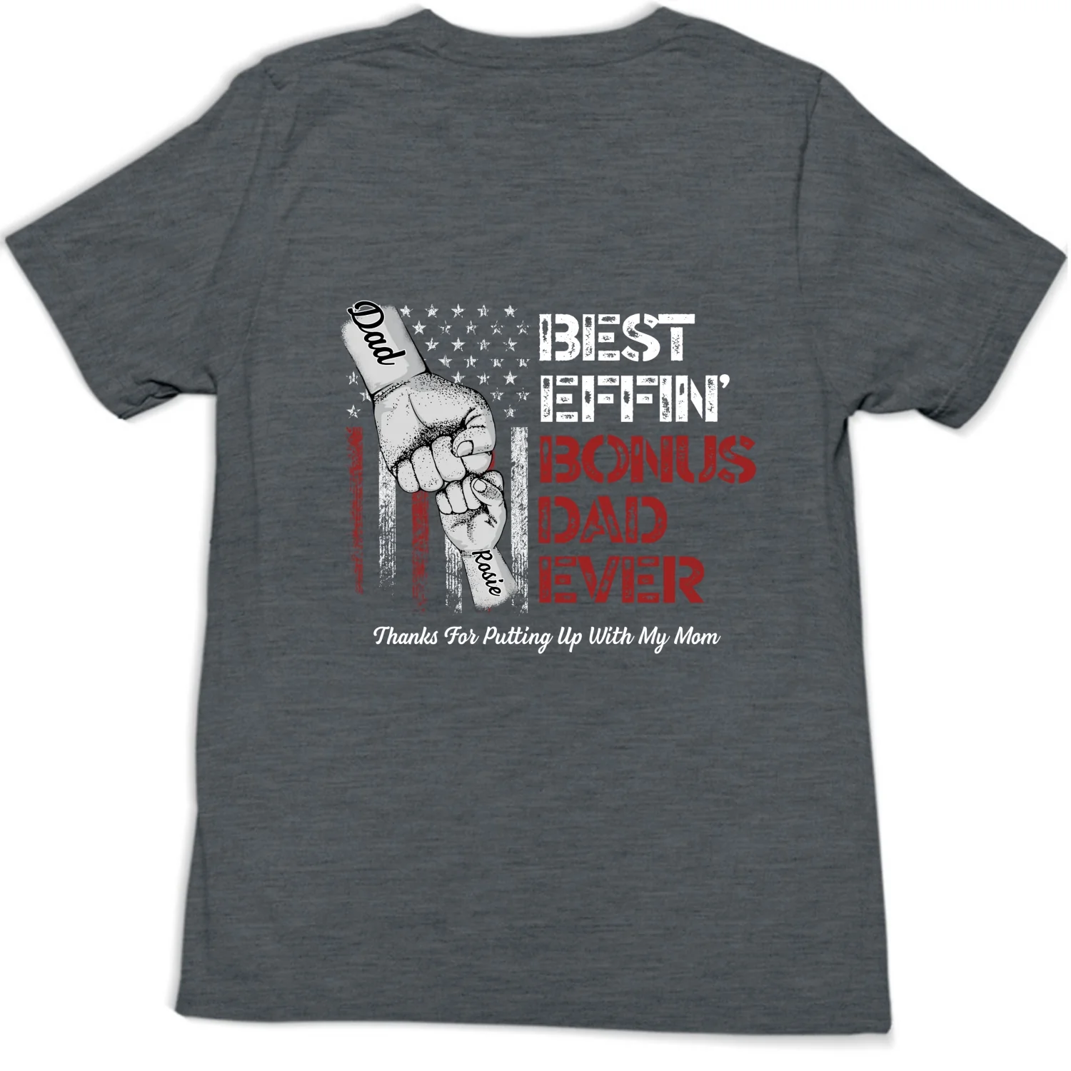 Best Bonus Dad Ever - Personalized Custom Shirt - Image 15