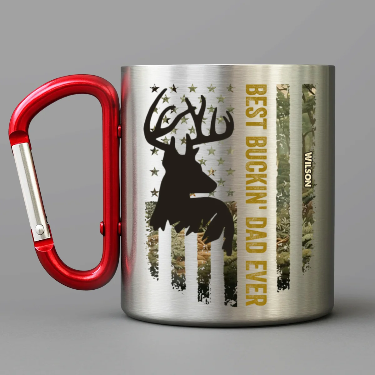 Best Buckin' Dad Ever - Personalized Custom Carabiner Mug - Image 6