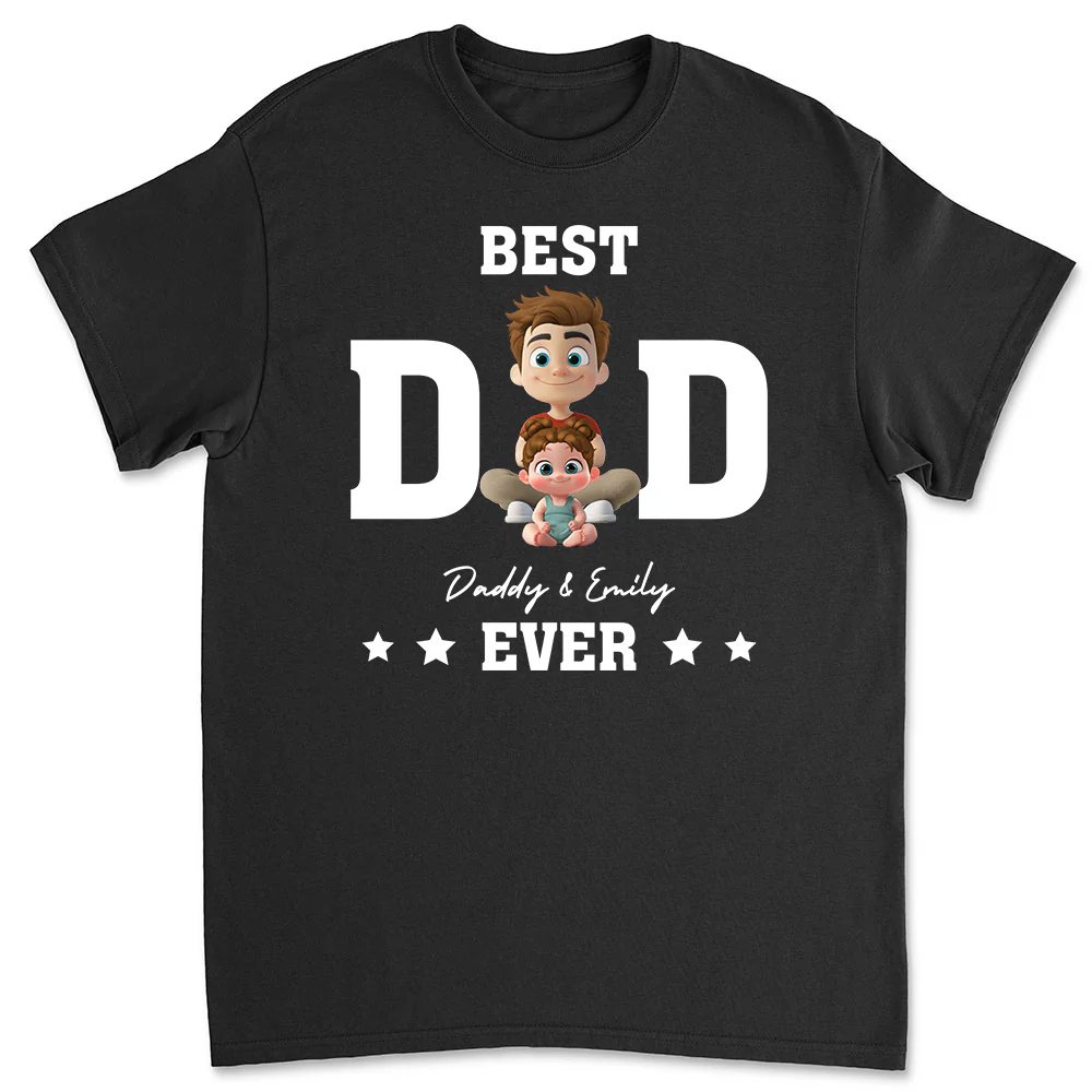 Best Dad And Awesome Kid - Personalized Custom Shirt
