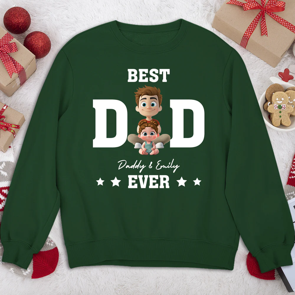 Best Dad And Awesome Kid - Personalized Custom Shirt - Image 3